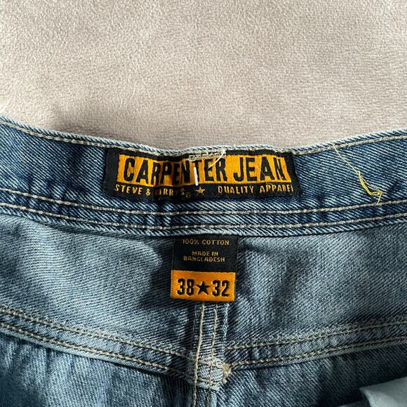 Vintage Steve & Barry’s Carpenter Medium Wash Workwear Denim Jeans - Picture 4 of 8